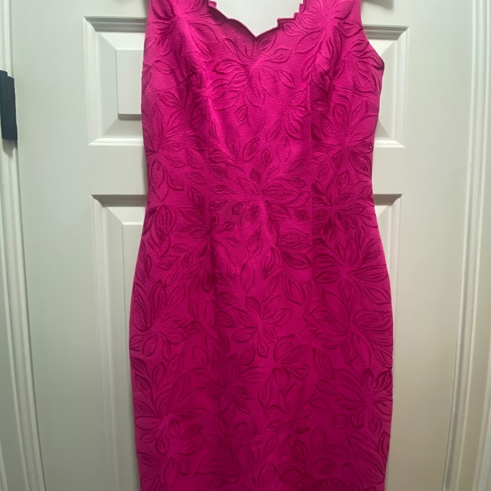 Antonio Melani + Pink + Patterned + Sheath Dress